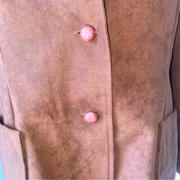 The Fire Islander Woman Size 40 Vintage Brown Two Button Blazer with Pockets - Picture 8 of 11